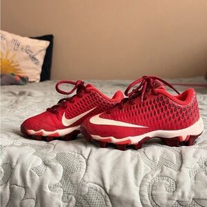 Nike Vapor Ultafly Keystone Kids Red Baseball Cleats